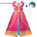 Movie Girls Kid Summer Jasmine Princess Dance Dress Children Aladdin Halloween Party Performance Costume Top Skirt Pant Set