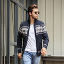 New Autumn Winter Men's Sweater Wool Men Mandarin Collar Solid Color Casual Sweater Men's Thick Fit Brand Knitted Cardigans