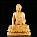 Mini Thailand Shakyamuni 10CM Buddha Boxwood Gifts Wood Figures Buddha Statues Home Decoration Collection Ornaments