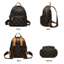 FOXER Women Backpack Signature PVC Printing Fashion Backpack Lady Travel Rucksack Female Retro Monogram Business Laptop Backpack