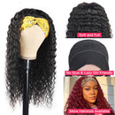 Nicelight Peruvian Hair Headband Wig Pre-Attached Scarf Machine Made Wig For Women Scarf Wig No Glue Deep Wave Human Hair Wigs