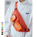 INFLATION Multi-pocket Double Zipper Streetwear Waist Bag Clear Fanny Pack Belt Bag Transparent Plastic Large Bum Bag 228AI2019