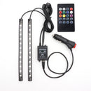 Niscarda LED Car Foot Light Ambient Lamp With Remote Control Multiple Modes Automotive Interior Decorative Lights