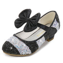 Girls' Leather Shoes Princess 2021 CHILDREN'S Shoes round-Toe Soft-Sole Big girls High Heel Princess Crystal Shoes
