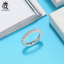 ORSA JEWELS Newest Zircon Stunning Women Thin Ring Sterling Silver Dating Party Authentic 925 Rings Fashion Fine Jewelry SR205