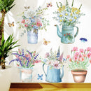 24 styles Plants Series Wall Stickers for Living room Bedroom Green Leaves Removable Wall Decals Vinyl DIY Eco-friendly Murals