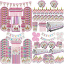 Unicorn Party Supplies Disposable Tableware Set Kids Birthday party Decoration Unicornio Decor Plates Cup Banner Baby Shower