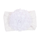 Nishine Soft Stretch Satin Rose Flower Baby Headband Newborn Knot Wide Nylon Headwraps Turban Girls Headwear Kids Photo Props