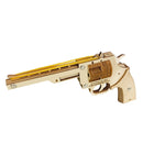 Semi-auto Rubber Band Cutting 3D Wooden Puzzle Gun Woodcraft Assembly Kit Revolver wooden toys Wooden Shooting Toy Guns Boys