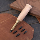 MIUSIE  Hole Punch Screw Removable Book Drill Auto With 6 Size Tip 1.5-4mm Automatic Belts Screw Punch Leather Tool