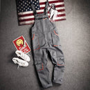 Bib Overalls Casual Work Clothing Large Size Sleeveless Bib Pants Protective Coveralls Strap Jumpsuits Fly Pockets UniformsS-5XL