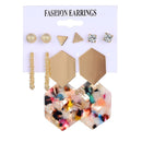 2020 Vintage Women Drop Earrings Set Bohemia Acrylic Tassel Pearl Alloy Long Pendant Earrings Geometric Jewelry Party Gift