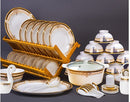60 Heads Jingdezhen Ceramic Dinner Dish Посуда Salad Bowl Plate посуда для кухни наборы Dinnerware Set Kitchen Tableware