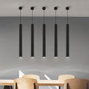 Mini 30mm Led Pendant Light Long Tube Hanging Kitchen Lights Fixture Black White Length Adjustable For Kitchen Bad Stores Office