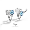 Thaya Solid 925 Sterlings Silver Cute Korean Girls Earings Clip Earrings For Women Engagement Gift Fine Jewerlry