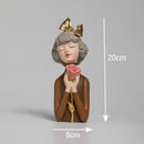 Cute creative Bouquet Girl Ornaments Sculpture Statue gifts Living Room TV cabinet Flower arrangement Modern Home Decoration