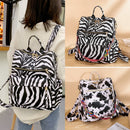 Retro Large Backpack Women PU Leather Rucksack Women&