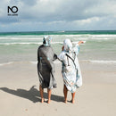 Nu-June Microfiber Quick Dry Wetsuit Changing Robe Poncho towel With Hood for Swim Beach towel Lightweight Beach Surf Poncho