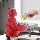 Resin figurine home office storage box with tissue box on tabletop décor Desk organiser key Tools fruit Nuts candy storage bowl