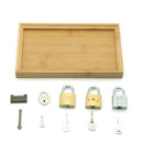 Wooden Montessori Tray Locks Set Educational Sensory Toys For Children Montessori Preschool Sensorial Materials Juguetes ML1344H