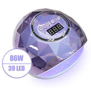 2020款 86W 紫外线LED美甲灯，带39颗LED灯珠，快速烘干，适用于所有凝胶甲油的固化灯