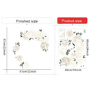 White Peony Wall Stickers for Living room Bedroom Self-adhesive Vinyl ins Wall Decals Eco-friendly Removable Art Wall Murals