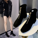 2021 Autumnn Early Winter Shoes Women Boots Fashion Ladies High Heels Boots Women Ankle Boots Square Heel 6cm A1877