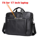 WESTAL Men's Briefcases Messenger Bag Men's Genuine Leather 14'' Laptop Bag Man Leather Office Business Bags for Document 8572