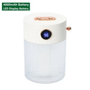 Large Capacity Portable Air Humidifier 4000mah Battery/USB Electric Car Mist Maker Humidifiers Diffusers with Lamp 2 Mist Outlet
