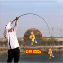 GHOTDA Telescopic Fishing Rod Ultralight Weight Spinning Fishing Rod Carbon Fiber Material 2.4-1.6m Fishing Rod Tackle