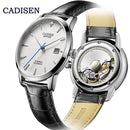CADISEN Men Watches Automatic Mechanical Wrist Watch MIYOTA 9015 Top Brand Luxury Real Diamond Watch Curved Sapphire Glass Clock