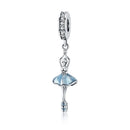 BISAER 925 Sterling Silver High Heels Shoes&Lipstick Charms Beads Wine Glass Pendant Fit Elegant Women DIY Bracelet Fine Jewelry