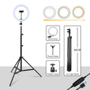 Dimmable Ring Light Selfie LED Round Lamps USB With Phone Holder 1.6M Tripod Stand For Tiktok Video Light Makeup Photography Set