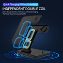 三合一15W无线快充底座，适用于iPhone 13 12 11 XS XR X 8、Apple Watch iWatch 7 6、Airpods Pro Qi充电站
