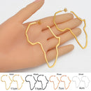 Anniyo African Map Big Earrings Exaggerate Larger Earring Stud Africa Ornaments Traditional Ethnic Hyperbole Jewelry