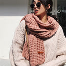 DRESSUUP 品牌女士冬季围巾保暖纯色手工长款围巾 Bufandas Mujer Foulard Femme Hijab