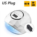 2020款 86W 紫外线LED美甲灯，带39颗LED灯珠，快速烘干，适用于所有凝胶甲油的固化灯