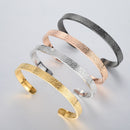 Personalized Ayatul Kursi Cuff Bangles For Women Gold Stainless Steel Arabic Bracelet Messager Islam Muslim Men Jewelry Gift