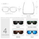 Ravenisa 斑马木方形太阳镜 偏光太阳镜 男士品牌设计师木质眼镜架 Oculos De Sol Feminino