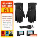 HEROBIKER 摩托车手套 防水加热 Guantes Moto 触屏电池供电摩托车赛车骑行手套 冬季##