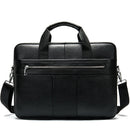 WESTAL Men's Briefcases Messenger Bag Men's Genuine Leather 14'' Laptop Bag Man Leather Office Business Bags for Document 8572