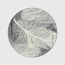 Bubble Kiss European Style Feather Pattern Area Rug for Bedroom Home Living Room Decor Non-slip Round Carpets Soft Floor Mat