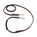 Multifunctional Two Dog Leash soft Real Leather handle Double Leashes P chain Collar Long Short pet Dog Walking Training Lead