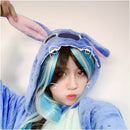 Unisex Zipper Onesie Blue Pajama  Animal Kigurumis Women Winter Warm Sleep Suit Couple Overall Soft Flannel Plus XXL
