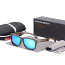 BARCUR Square Sunglasses Bamboo Women Brown Wood Sun glasses Men Polarized Vintage oculos de sol lunette de soleil femme