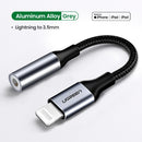 绿联适用于iPhone的转接器 MFi DAC Lightning转3.5mm耳机转接头 适用于iPhone 12 11 Pro max xr 辅助音频线 手机配件