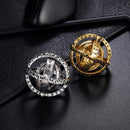 Gold Astronomical Ring For women ball mood rings Creative Complex Rotating Cosmic letter Finger ring men fashion jewelry gifts