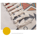 Luxury Bohemia Ethnic Style Cotton Linen Soft Carpet Handmade Tassel Rug Living Room Bedside Floor Mat Pad Home Boho Decoration