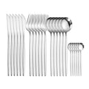 Tableware Gold Stainless Steel Cutlery Set 18/10 Travel Cutlery Silverware Dinner Knife Fork Spoon Flatware Set Dishwasher Safe