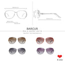 BARCUR Women Gradient Sunglasses Polarized Sun Glasses Luxury Round Eyewear lunette de soleil homme